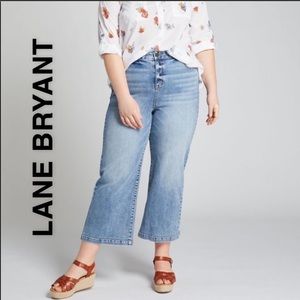 NWT Lane Bryant Eco Chic Wide Leg Cropped Jean